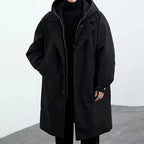 Lorenzo | Herre Lang trenchcoat med hætte