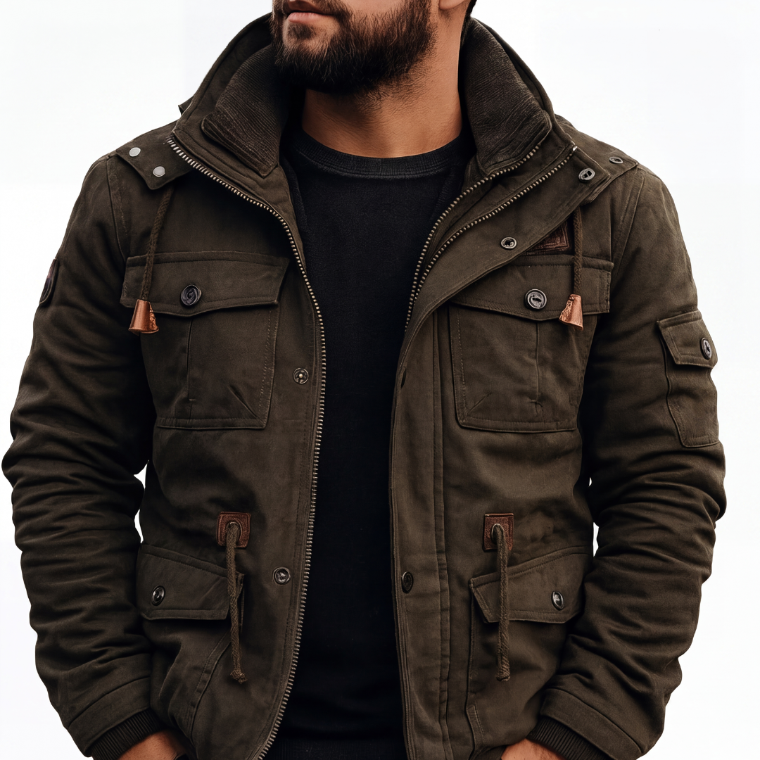 Magnus | Men's polyester winter jacket with fleece lining