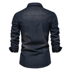 Rafael | Denimskjorte til Herrer | Slim Fit i Westernstil i Sort eller Blå