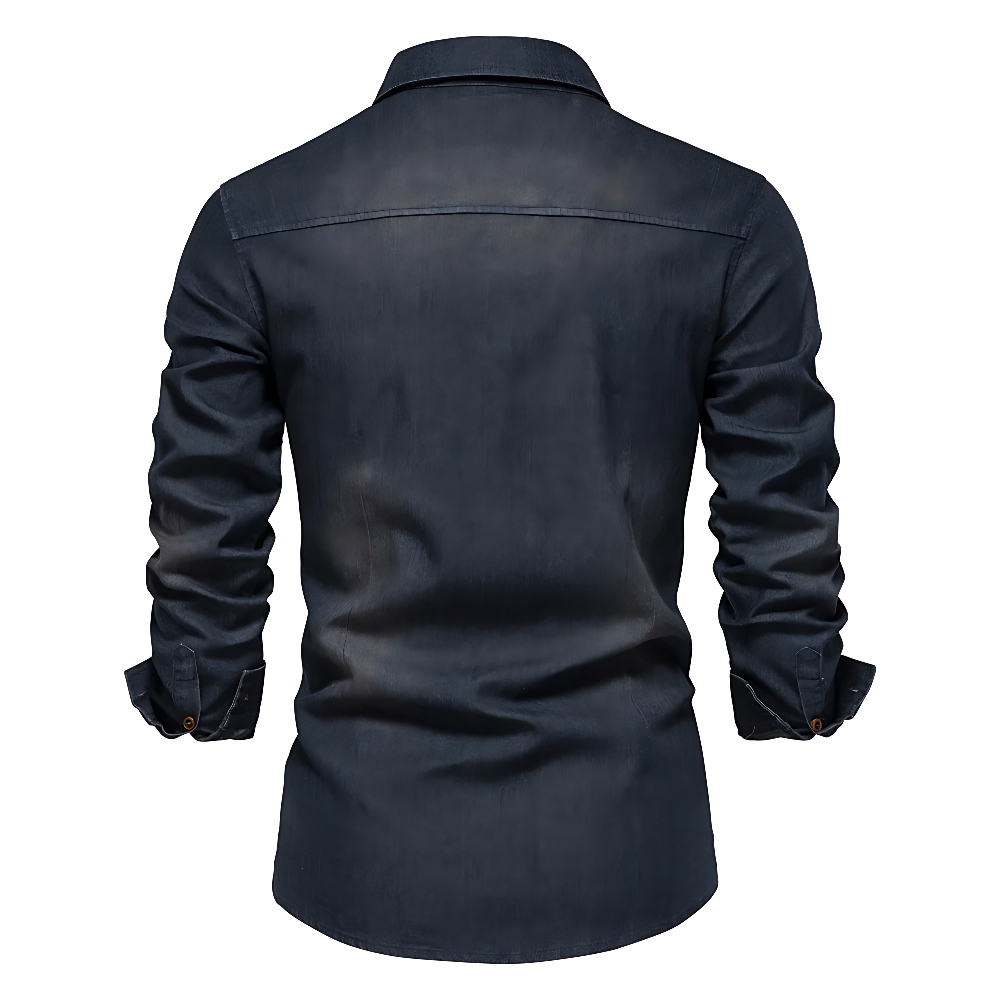 Rafael|Camicia di Jeans da Uomo | Slim Fit in Stile Western Nera o Blu