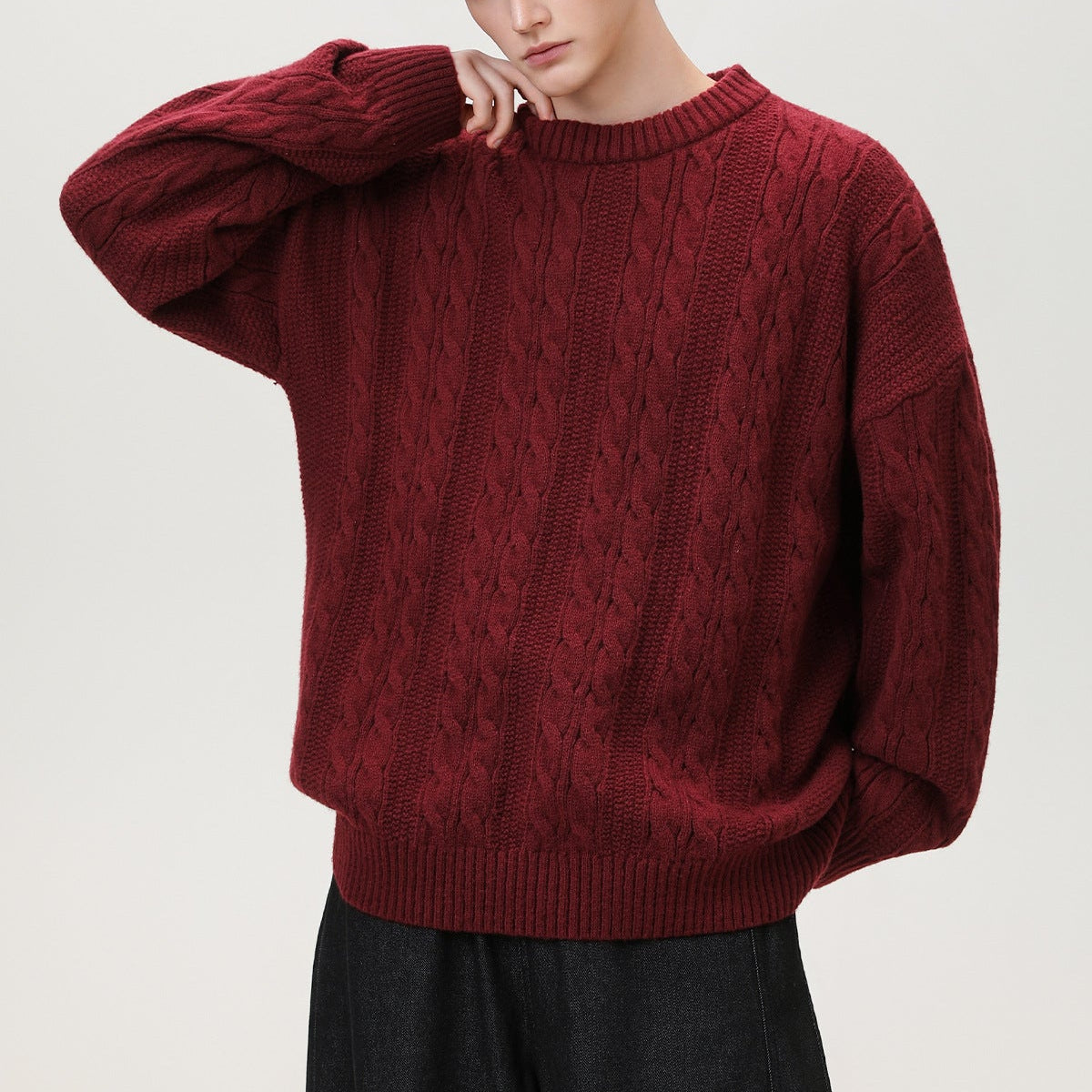 Matteo | Cable-knit men's sweater with an oversized fit