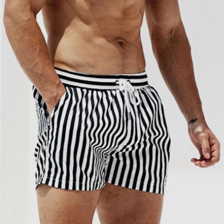 Santino | Bañadores a Rayas para Hombre en Blanco y Negro