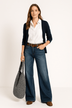 Alviera | High Waist Jeans Med Vide Ben Damer