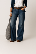 Alviera | High Waist Jeans Med Vide Ben Damer