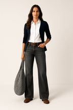 Alviera | High Waist Jeans Med Vide Ben Damer