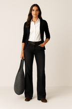 Alviera | High Waist Jeans Med Vide Ben Damer