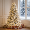 Nord | Kunstigt juletræ med LED-lys og sne