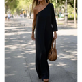 Nala™ | Elegant One-Shoulder Maxi Kjole med Flydende Linjer og Asymmetrisk Design | Sommerkjole