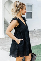 Serafina | Broderi Sommerkjole med Indsyet Shorts