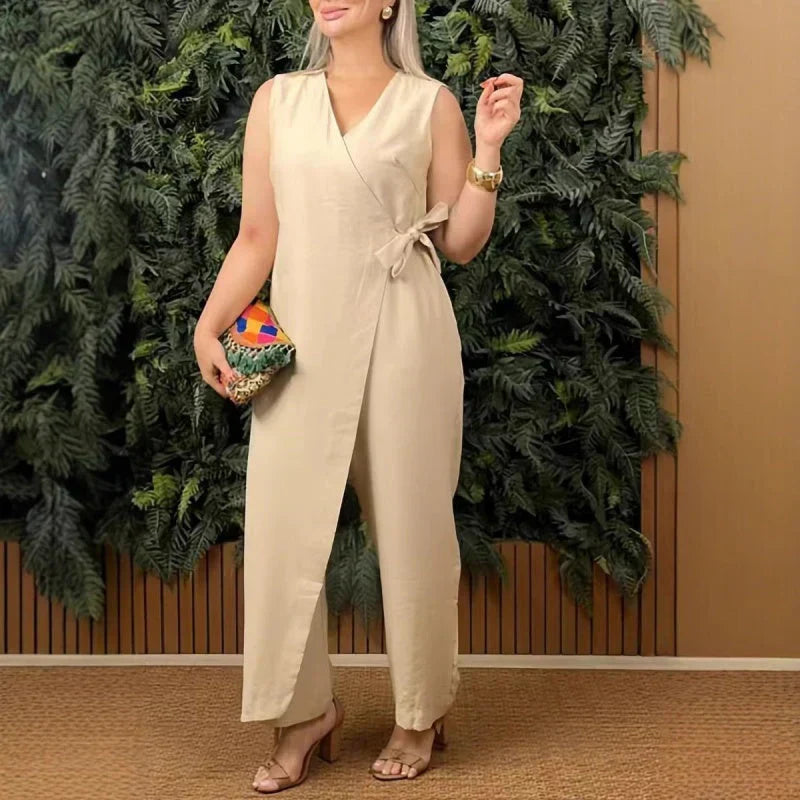 Calista | Ærmeløs Wrap Jumpsuit
