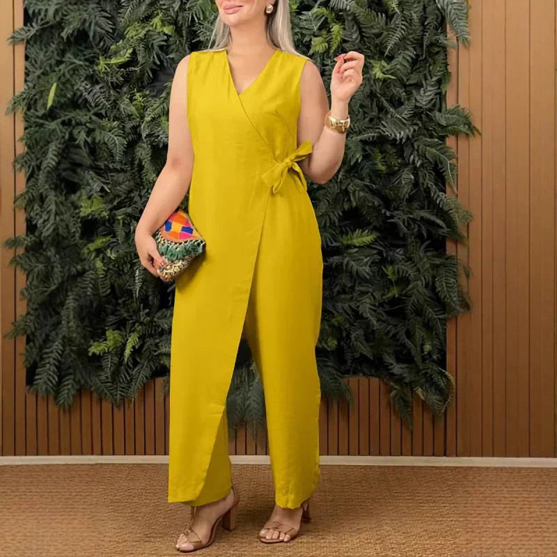 Calista | Ærmeløs Wrap Jumpsuit