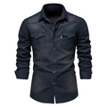 Rafael | Denim Shirt for Men | Slim Fit Western Style in Black or Blue