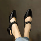 Serelina | Elegante Pumps Med Rem Og Stabil Blokhæl